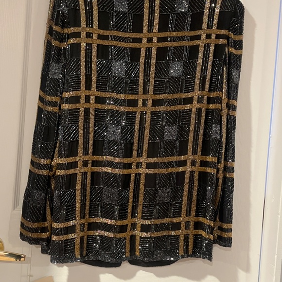Lord and Taylor, size 14 W, silk blazer with sequins. Vintage sequins blazer NWT - Picture 8 of 13